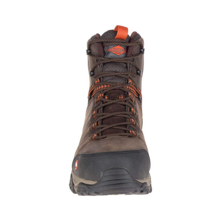 Bottes de Securite Merrell Phaserbound Mid Waterproof Comp Toe Chocolat Homme | W.R.HTFO